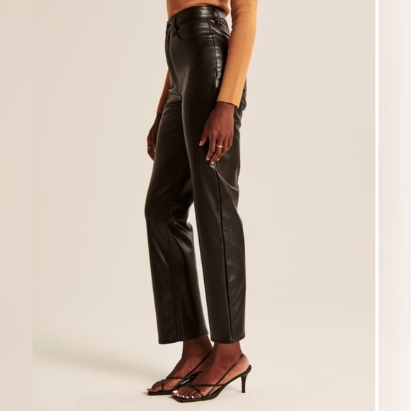 Abercrombie & Fitch Black Leather Pants - Picture 3 of 12